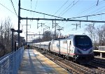 Eastbound Amtrak Northeast Regional Train # 164 about to make a stop at the Junction 